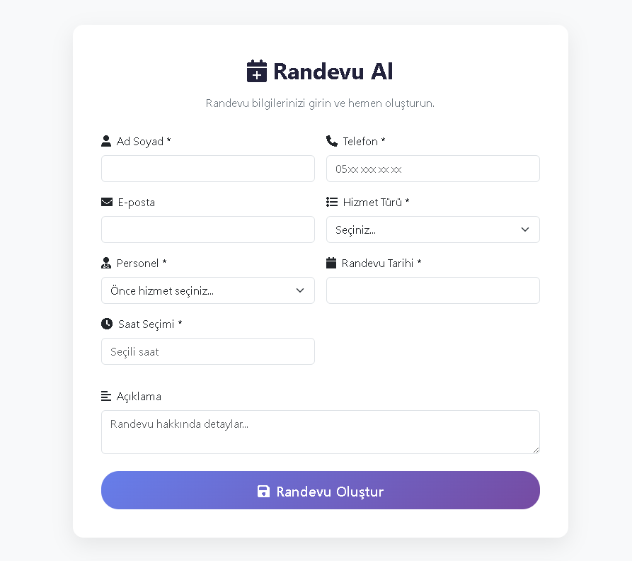 Online Randevu Sistemi