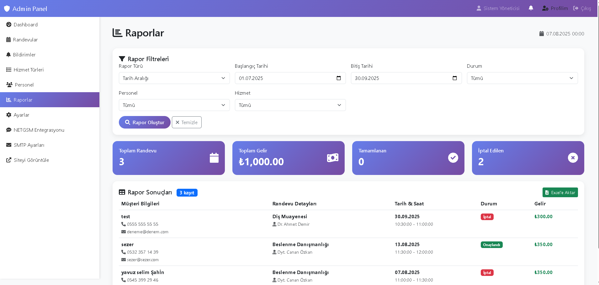 Online Randevu Sistemi